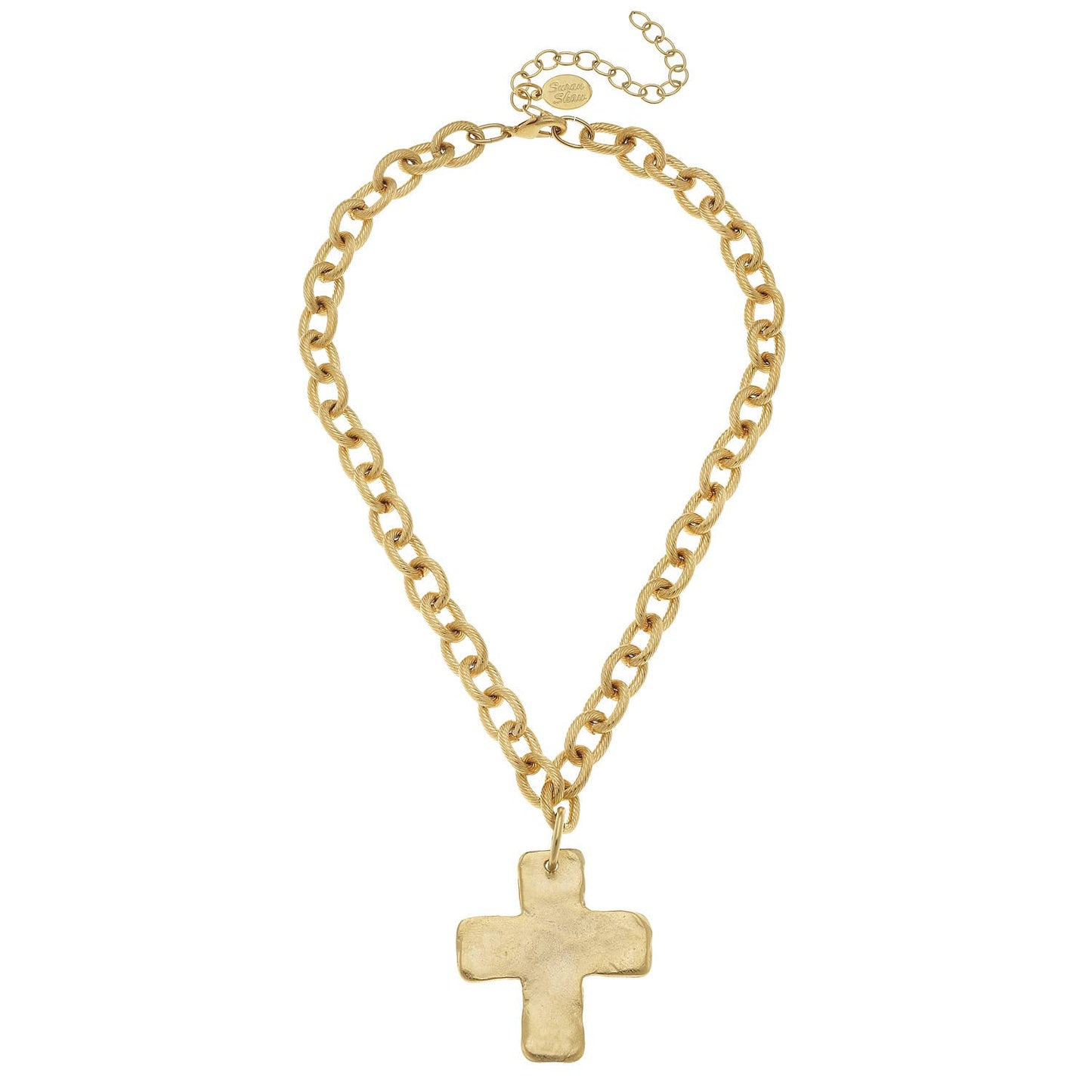 Necklace Cross Charm Gold