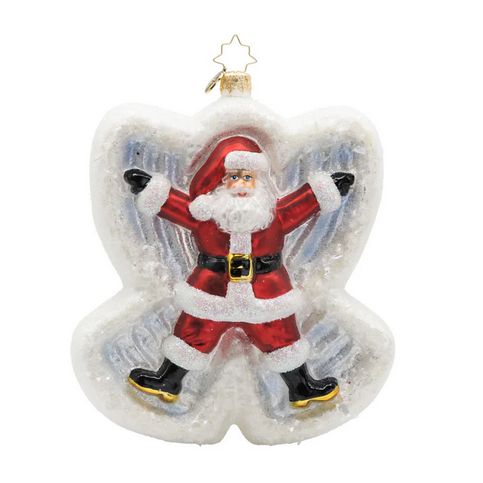Orn Santa Snow Angel