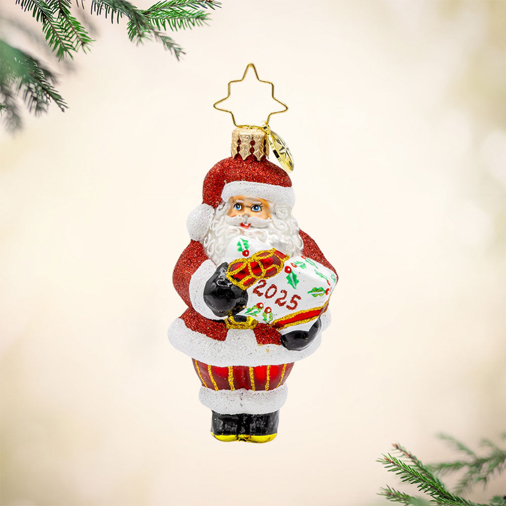 Orn Little Gems Santa 2025
