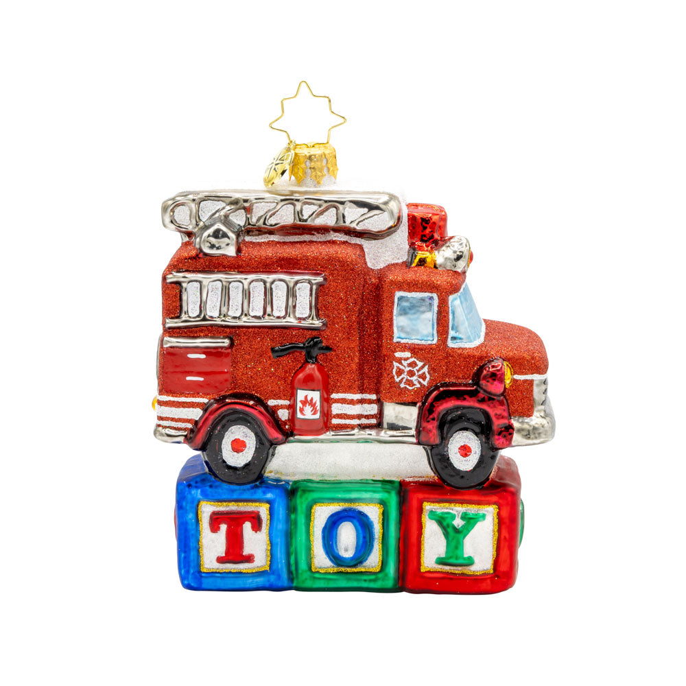 Orn Fire Truck Yuletide Engine