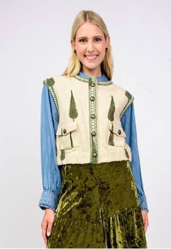 Ivy Jane VEST TREE PRINT