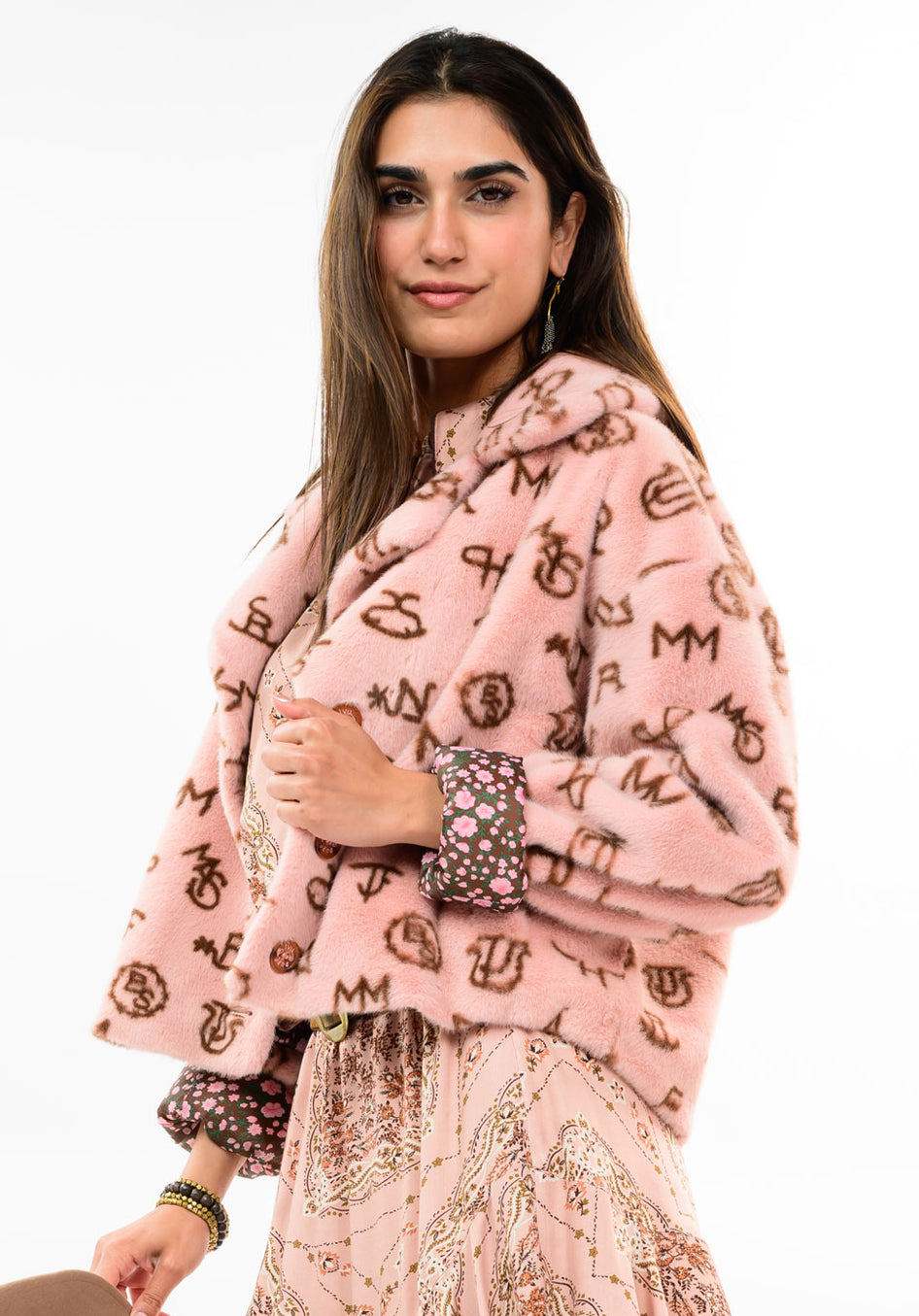 Ivy Jane JACKET BRANDED FUR BLUSH