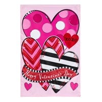 Flag Happy Valentine's Day Sweethearts Applique