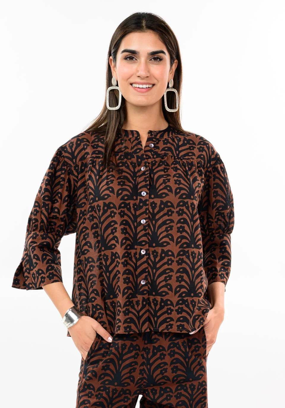Ivy Jane TOP POET SHIRT BLACK