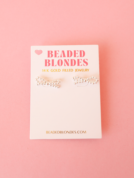 Bow Silver Earrings