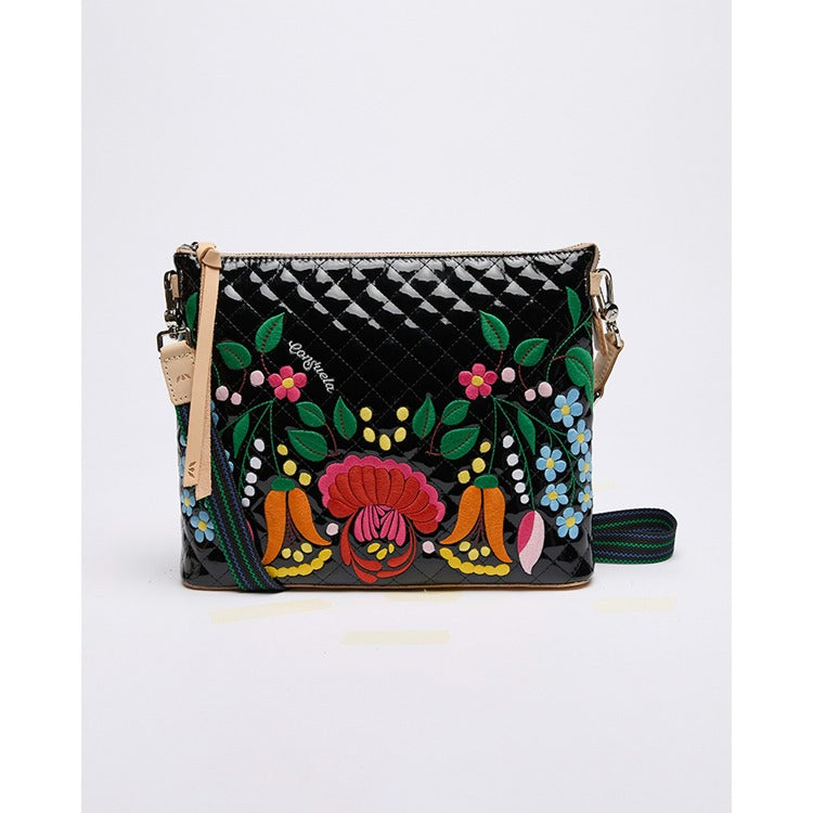 La Reina Crossbody by Consuela, Black Crossbody with Embroidery