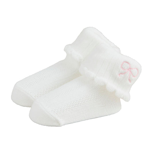 Socks Bow Foldover Baby