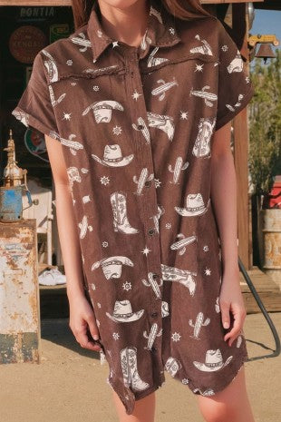 Dress Western Denim Short