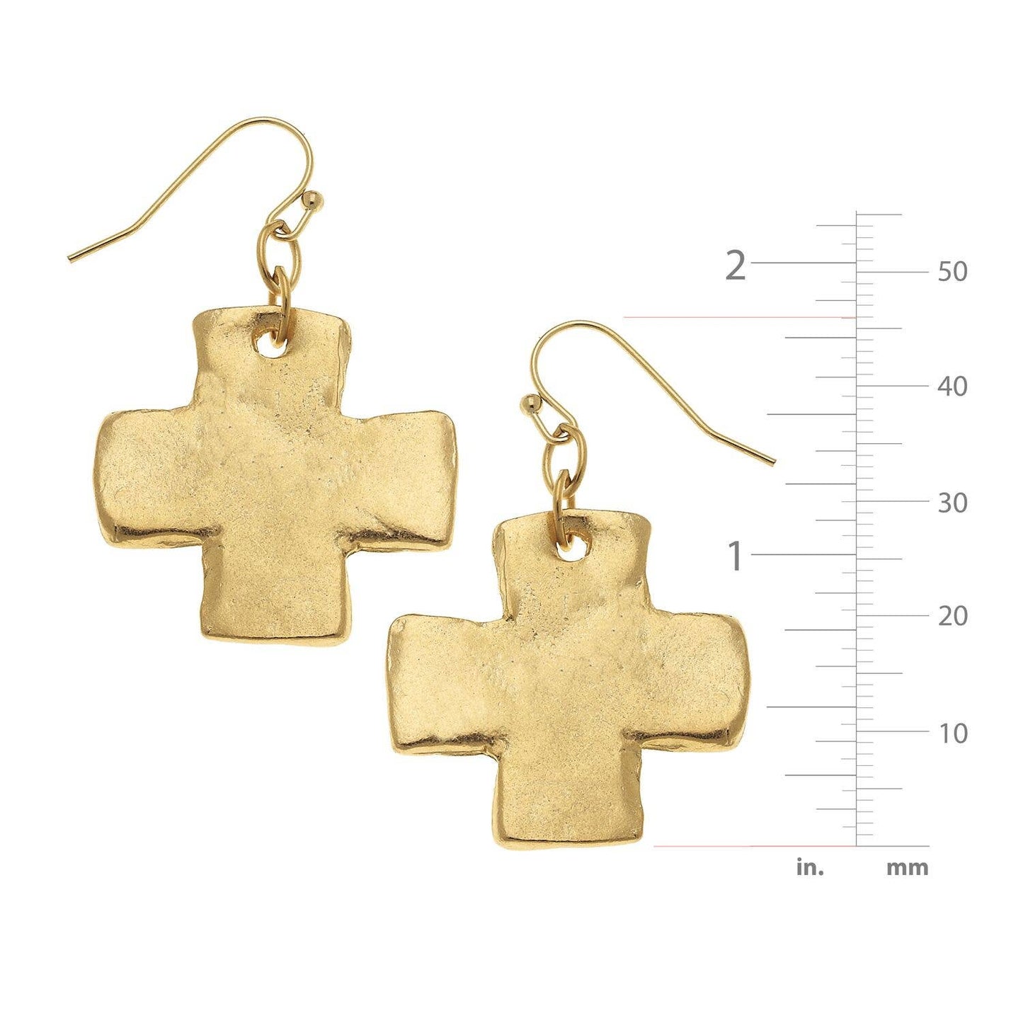 Earrings Cross Gold