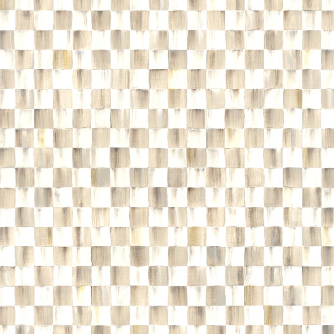 Mackenzie Childs Gift Wrap Mocha Check Set of 2