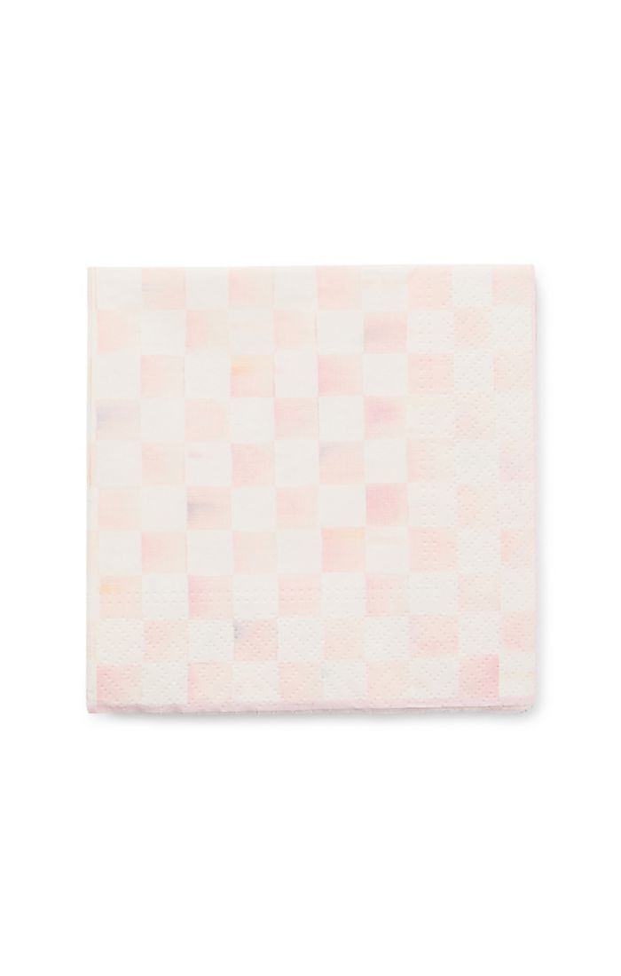 Napkins Rosy Check Paper Cocktail