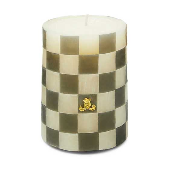 Pillar Candle Checks 4"