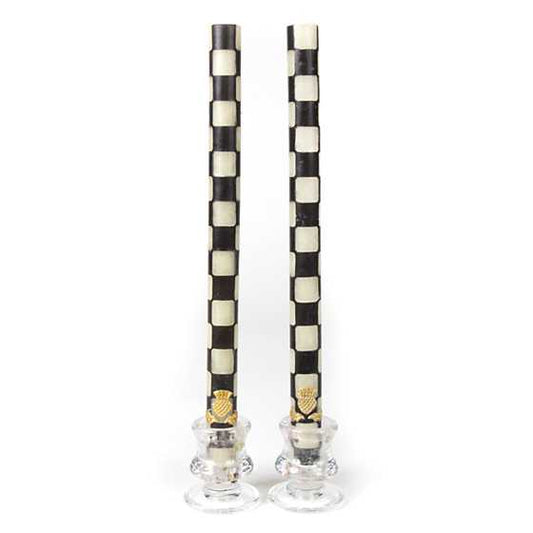 DINNER CANDLES CHECK  SET OF 2 (Various Styles)