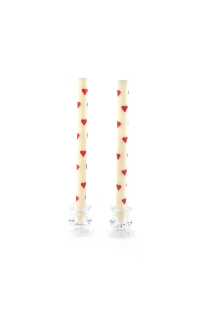 Dinner Candles Heart Set of 2