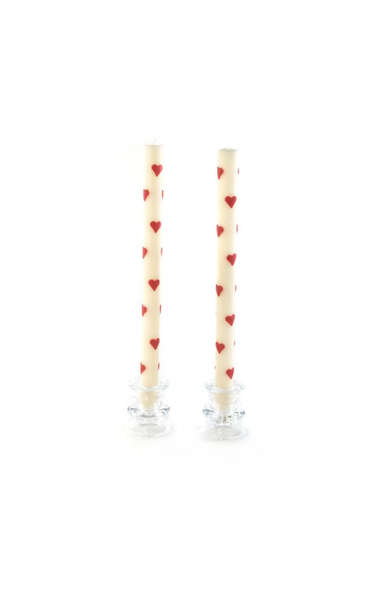 Dinner Candles Heart Set of 2