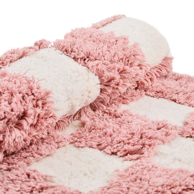 Mackenzie-Childs Bath Rug Checkerboard Pink