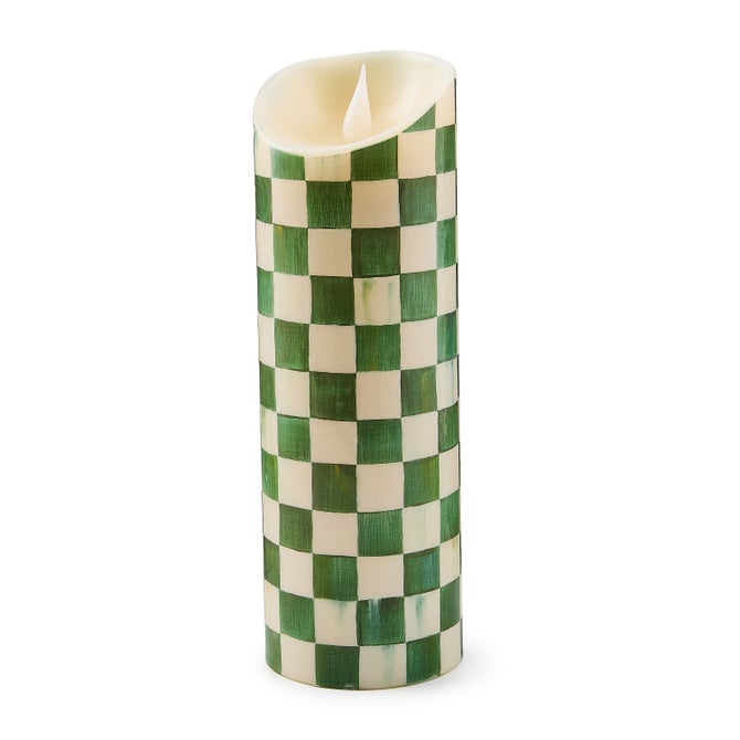 Candles Flameless Emerald Check