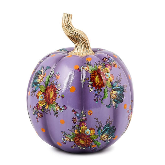 purple floral pumpkin