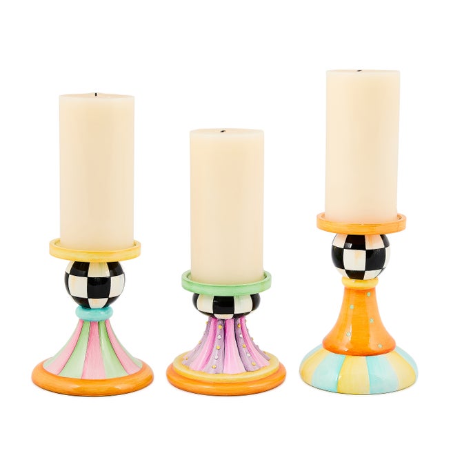 Pillar Candle Holders Trick or Treat