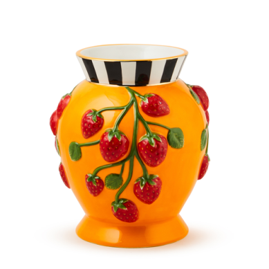 Mackenzie Childs VASE Tutti Frutti Strawberry