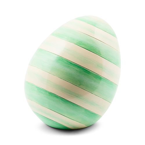 Mackenzie Childs Egg Mint Stripe Mini