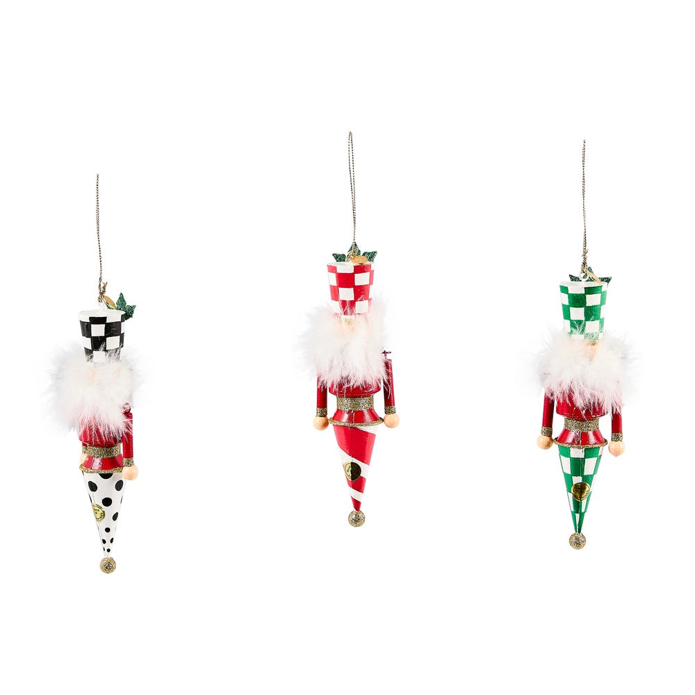 ORNAMENT CHECK IT OUT TIN NUTCRACKER