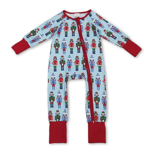Baby LS Romper Christmas Ballet Zipper