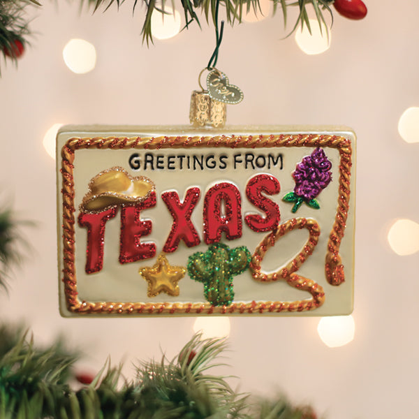 Ornament Texas Postcard