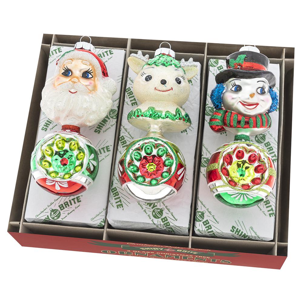 Orn Figure Head Rounds Holiday Splendor