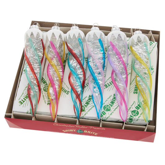 Orn Icicles Vivid Vintage Glass