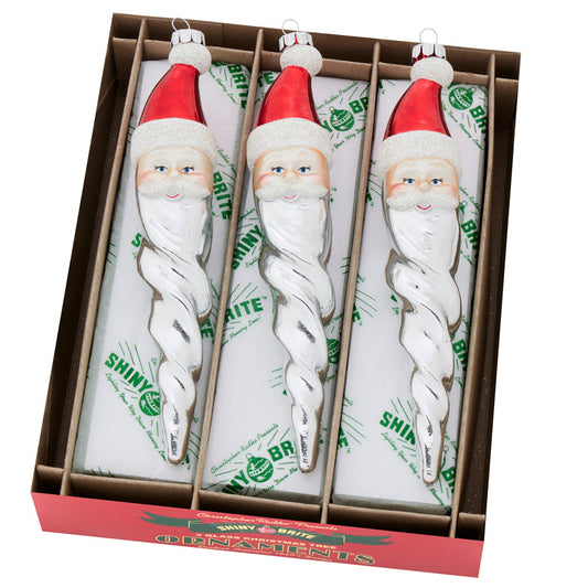 Orn Santa Icicles Holiday Splendor