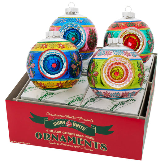 Orn Rounds Reflector Christmas Confetti