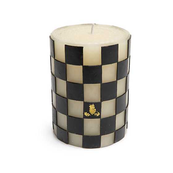 Pillar Candle Checks 4"