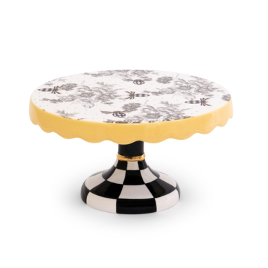 bee toile pattern cake stand