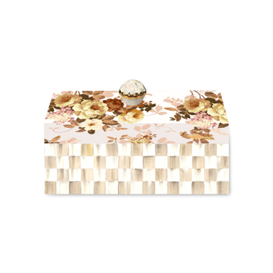 Mackenzie Childs Garden Box Wild Rose White