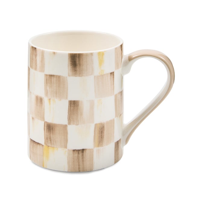 mocha check mug