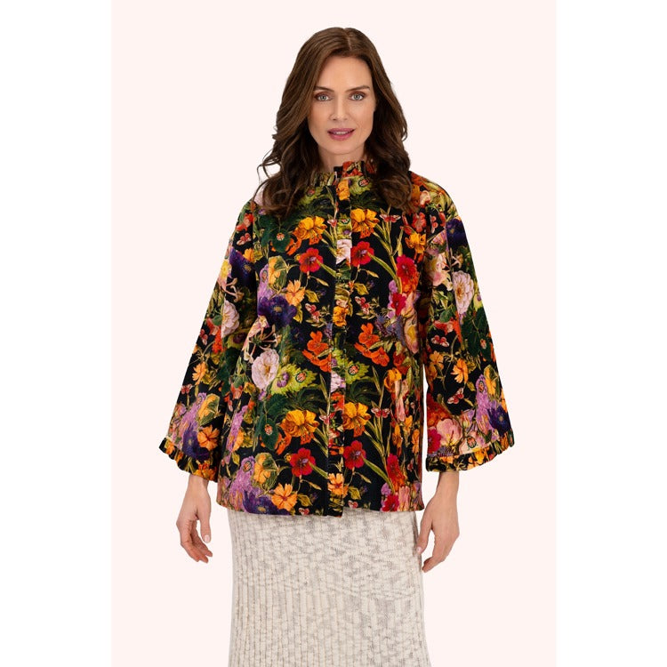 black velvet floral jacket