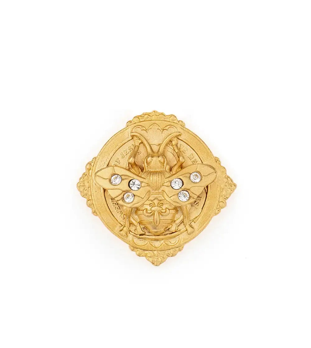 French Kande Elysande Multi Chanel Gold Pendant:Blessed Bee