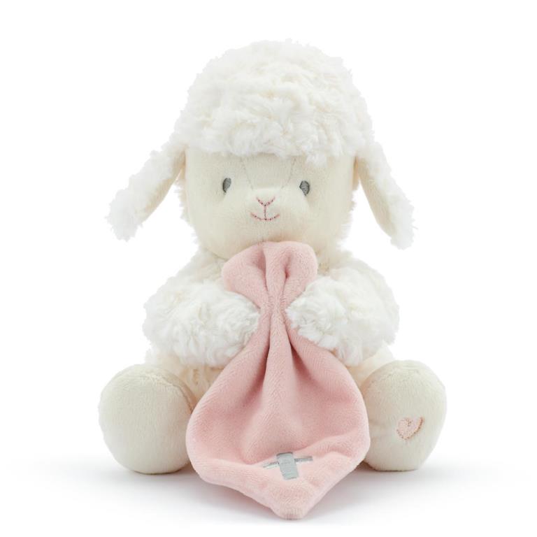 Lamb Jesus Loves Me Pink Plush