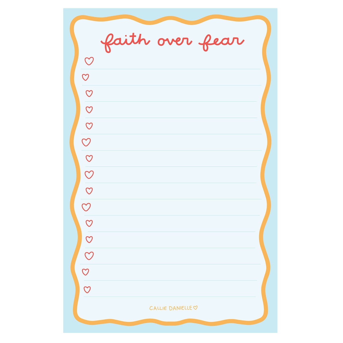 Notepad Faith Over Fear CALLIE DANIELLE