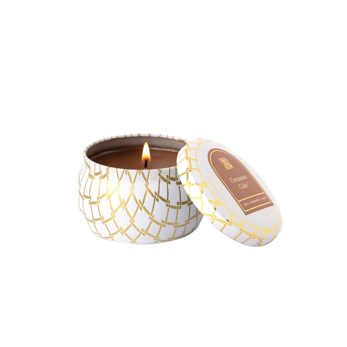 Aromatique CANDLE DECO TIN Cinnamon Cider