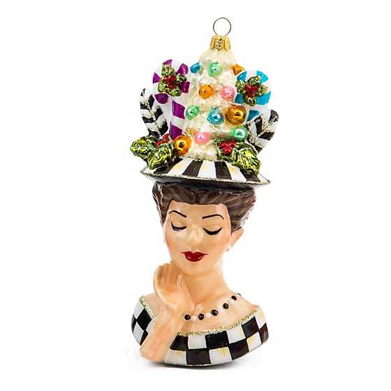 Ornament Granny Kitsch Lady Portrait Glass