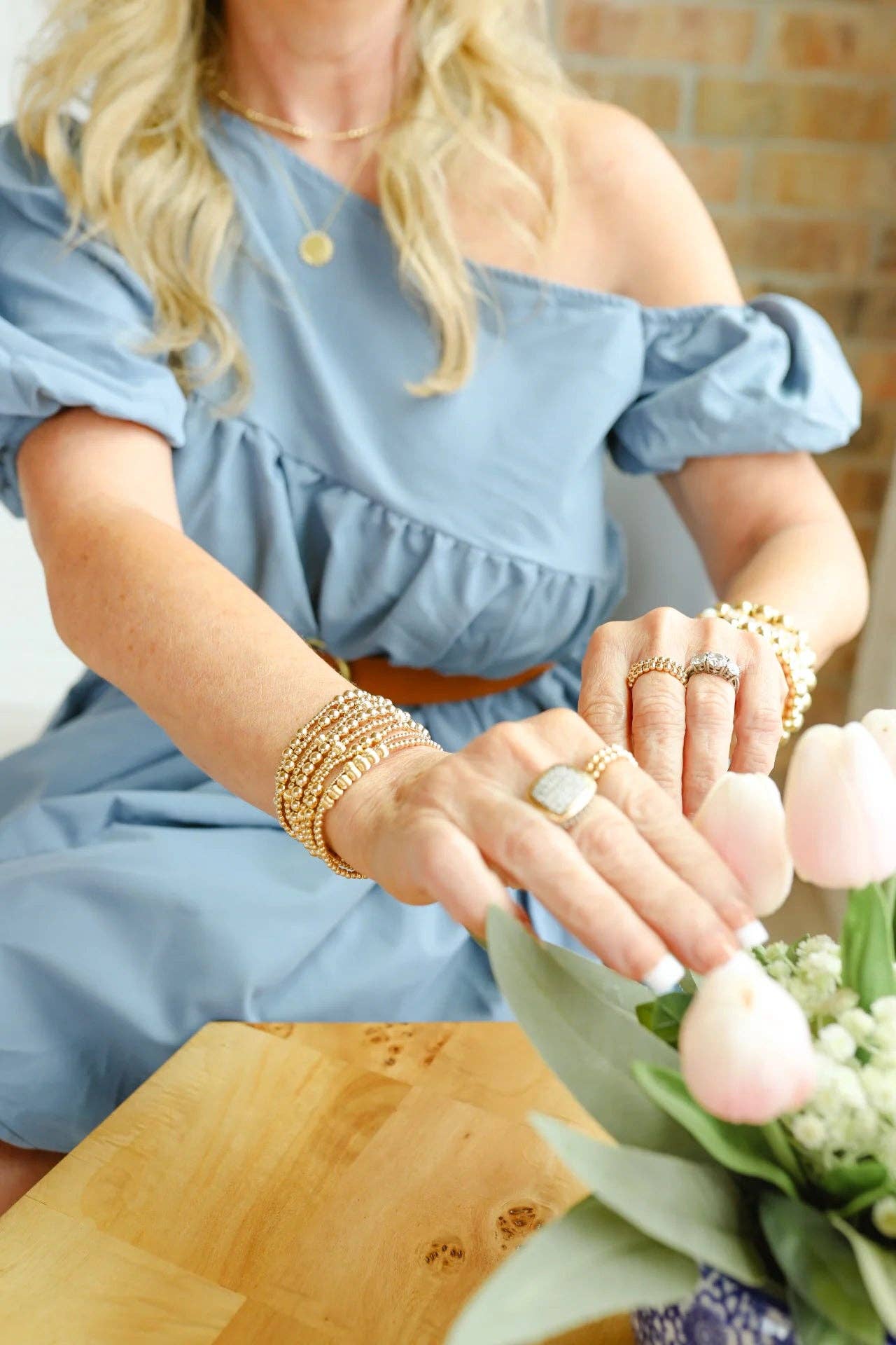 Lucky Fluted Bracelet in Gold