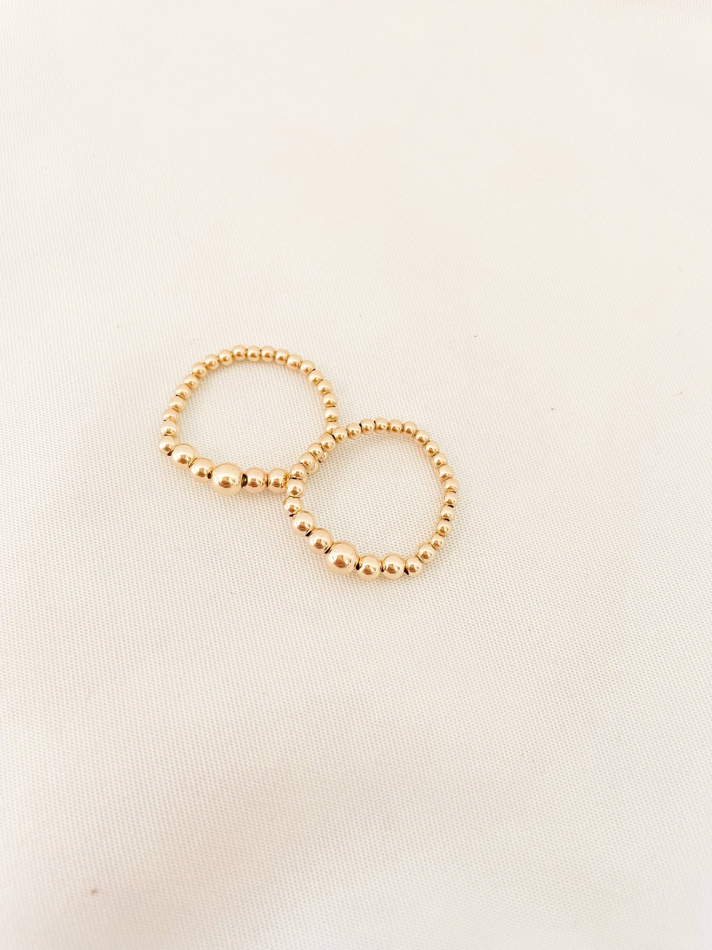 Lauren Cascade Beaded Band Gold
