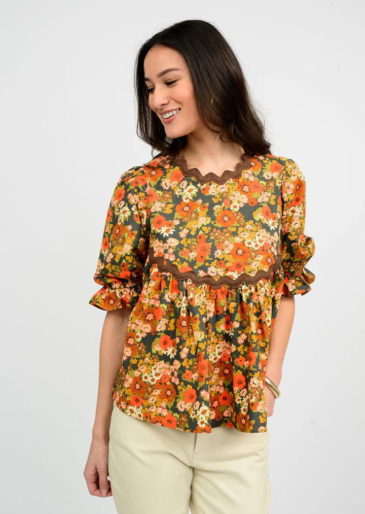 IJ TOP FLORAL RIC RAC