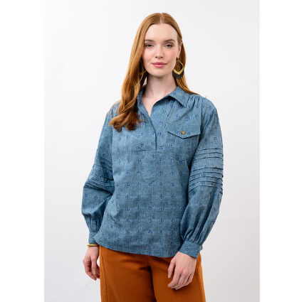 Ivy Jane Shirt Dobby Blue