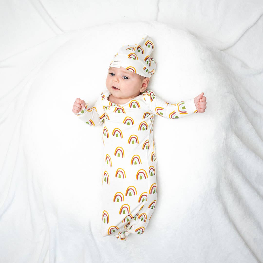 Gown Rainbow Baby Bamboo Knotted BabyNewborn Baby Gift Set