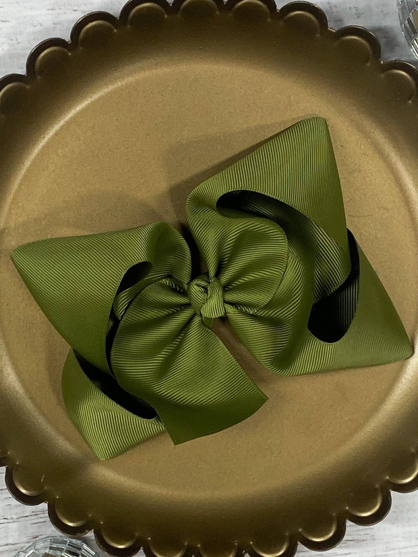 Hair Bow Oversize Grosgrain Alligator Clip 5.5"