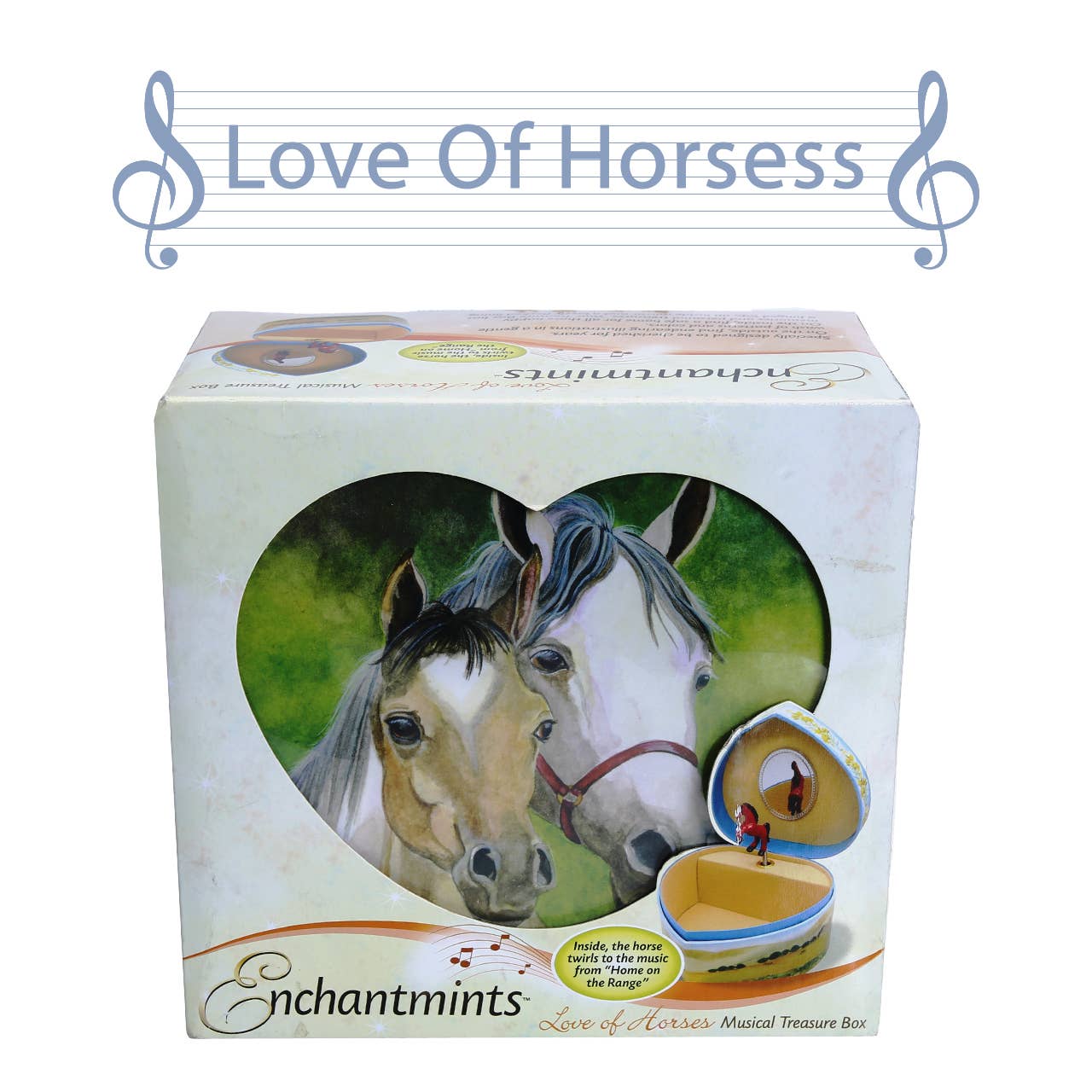 Jewelry Box Heart Horse Small