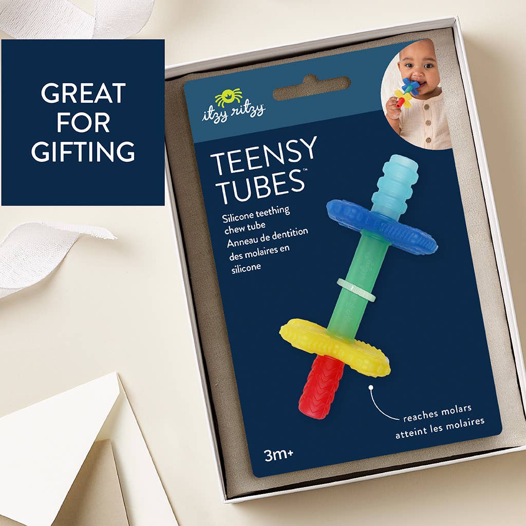 Teether Teensy Tubes™ Pink Rainbow